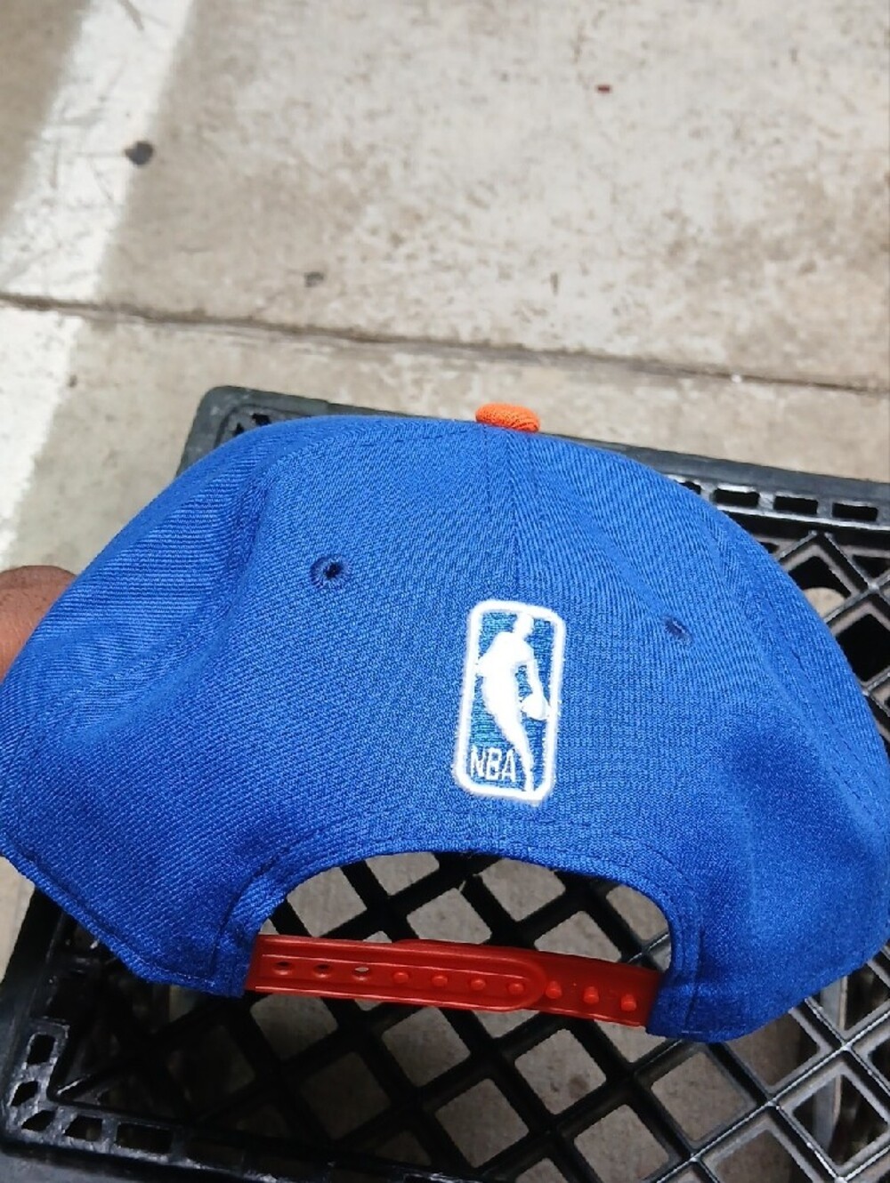New Era Royal Blue & Orange Knicks Snapback Cap - Picture 3 of 7